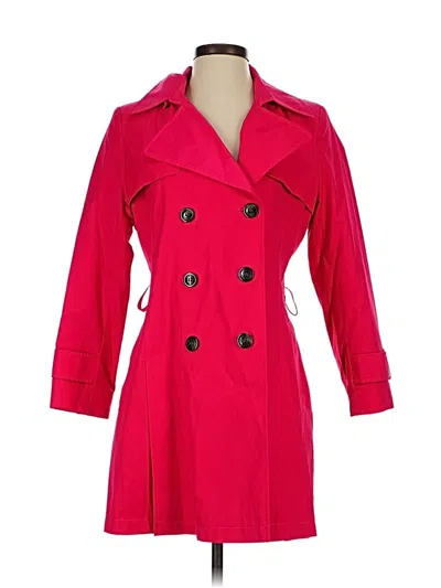 Pre-owned Dkny Coat In Pink