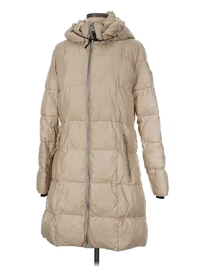 Pre-owned Dkny Coat In Tan
