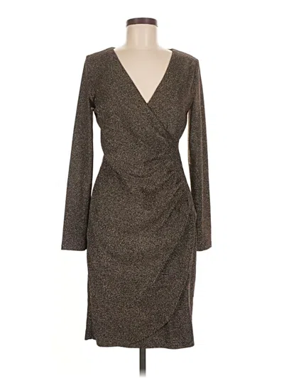 Pre-owned Dkny Cocktail Dress In Brown