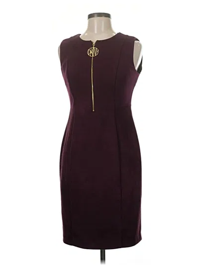 Pre-owned Dkny Cocktail Dress In Burgundy