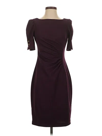 Pre-owned Dkny Cocktail Dress In Burgundy