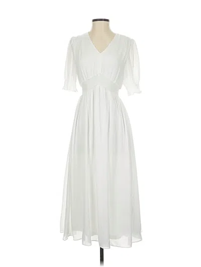 Pre-owned Dkny Cocktail Dress In White