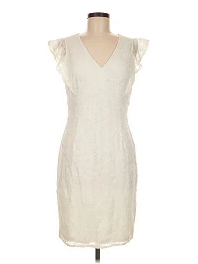 Pre-owned Dkny Cocktail Dress In White