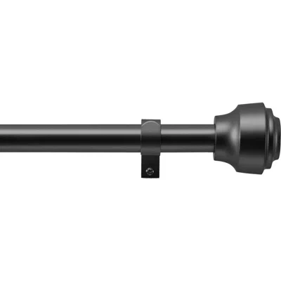 Dkny Cohen 36" To 66" Adjustable Curtain Rod In Black