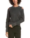 Dkny Cold-shoulder Sweater In Gray