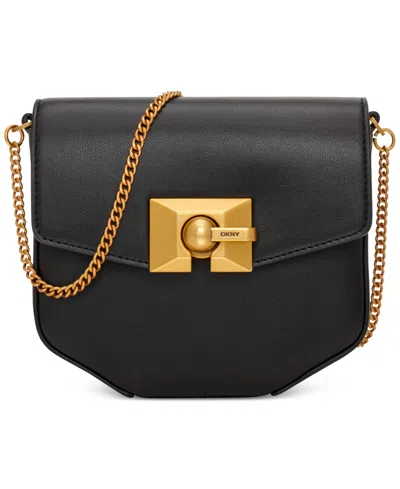 Dkny Colette Leather Crossbody In Black