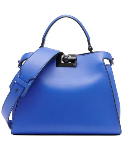 Dkny Colette Leather Satchel In Blue