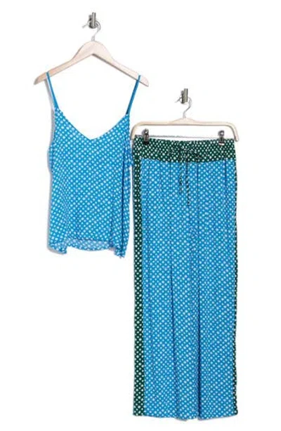 Dkny Colorblock Print Pajamas In Aqua Dot