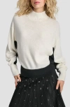 Dkny Women's Colorblock Turtleneck Sweater In Neutral