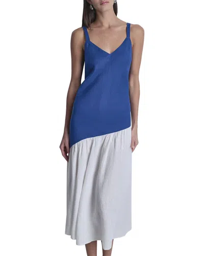 Dkny Colorblocked Hanky Linen Dress In Multi