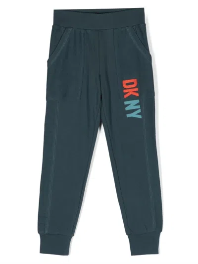 Dkny Kids' Colorful Logo Jogger In Green