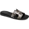 Dkny Columba Snake-effect Sandals In Black