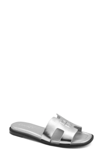 Dkny Columba Slide Sandal In Silver