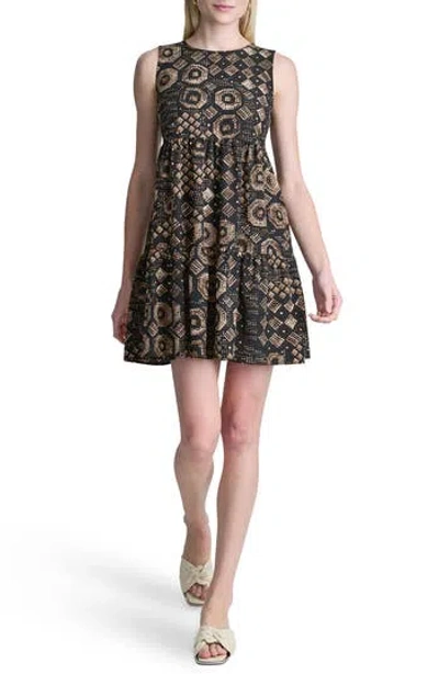 Dkny Commuter Sleeveless Swing Minidress In Multi