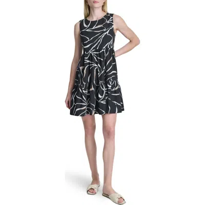 Dkny Commuter Sleeveless Swing Minidress In Multi