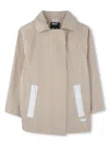 Dkny Concealed-fastening Coat In Neutrals