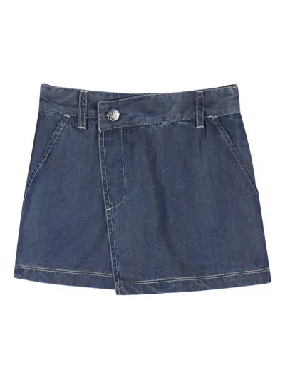 Dkny Kids' Contrast-stitch Shorts In Blue