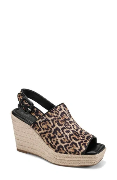 Dkny Coralyn Slingback Wege Sandal In Animal Print