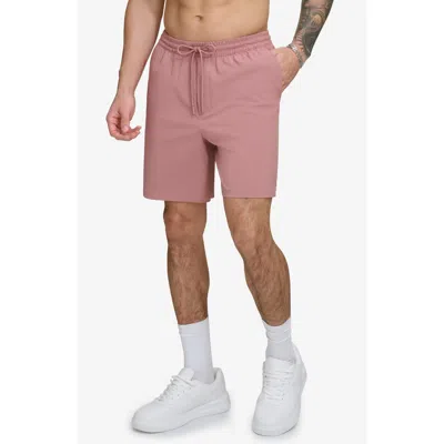 Dkny Core Volley Shorts Lined Swim Trunks In Clay