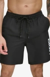 Dkny Core Volley Swim Trunks In Black