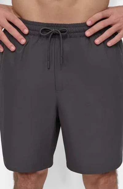 Dkny Core Volley Swim Trunks In Gray