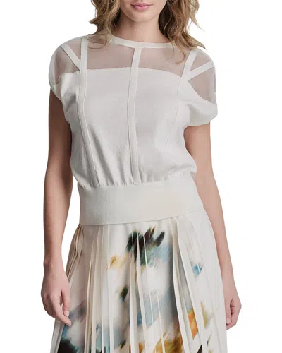 Dkny Corset Seam Sweater In Neutral