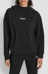 Dkny Cotton Blend Bungee Hoodie In Black