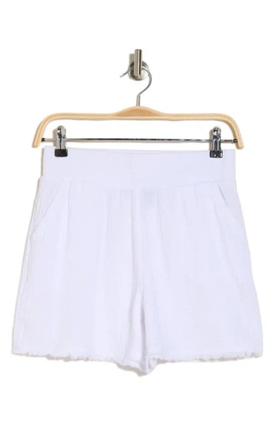 Dkny Cotton Gauze Shorts In White