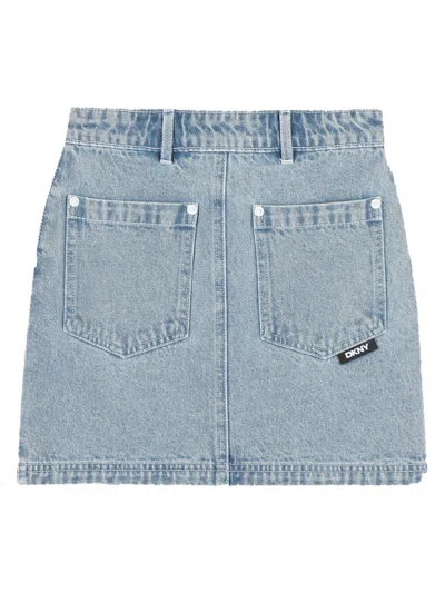 Dkny Cotton Skirt In Blue