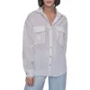 Dkny Cotton Voile Button-up Shirt In White