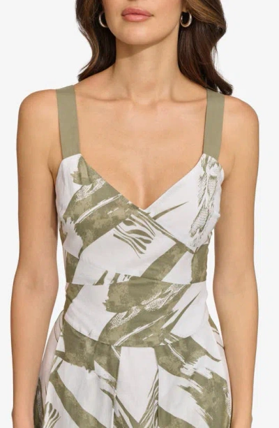 Dkny Cotton Voile Camisole Top In Abs Brush Strike Light Fatigue