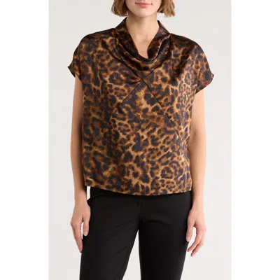 Dkny Cowl Neck Top In Multi