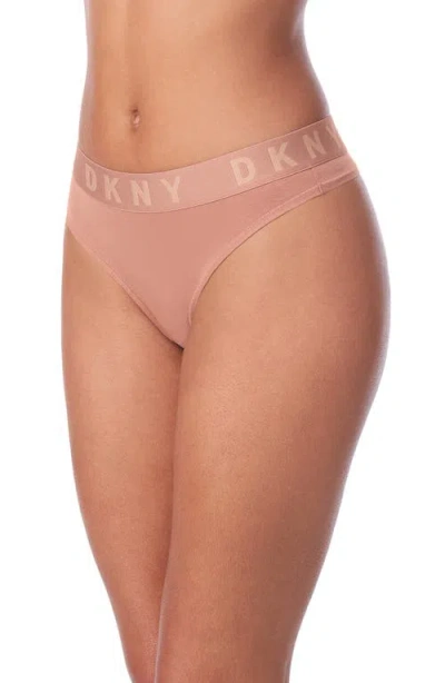 Dkny Cozy Boyfriend Thong In Purple
