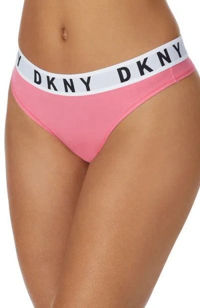 Dkny Cozy Boyfriend Thong In Pink Taffy