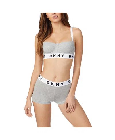 Dkny Cozy Boyfriend Underwire Bra Top Dk4521 In Gray