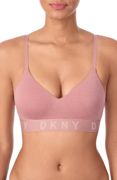 Dkny Cozy Boyfriend Wire-free Push-up Bra In Pink