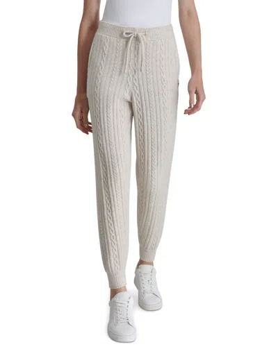 Dkny Cozy Cable Sweater Jogger In White