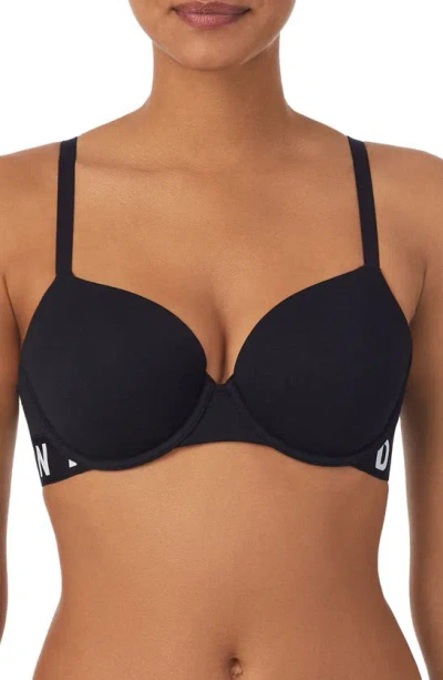 Dkny Cozy Boyfriend T-shirt Bra In Black