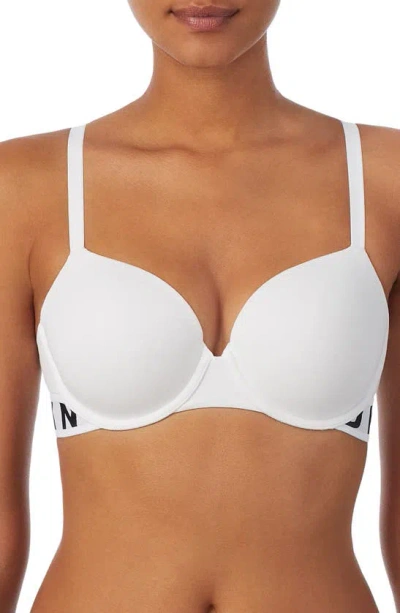 Dkny Cozy Boyfriend T-shirt Bra In White