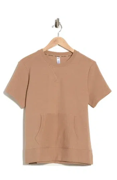 Dkny Crewneck Sweatshirt With Kangaroo Pocket In Brown
