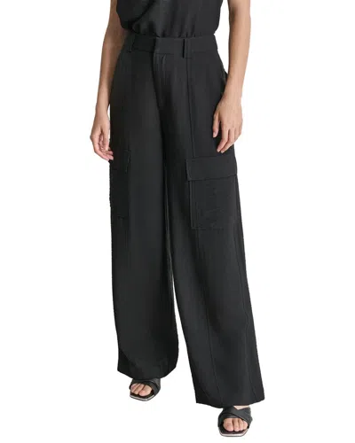 Dkny Crinkle Dressing Cargo Pant In Black