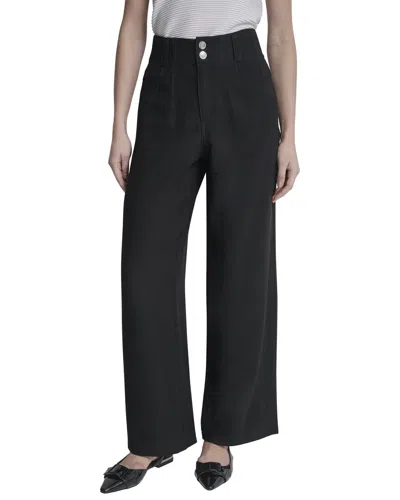 Dkny Crinkle Dressing Trouser In Black