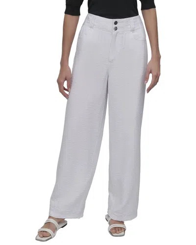 Dkny Crinkle Dressing Trouser In Neutral