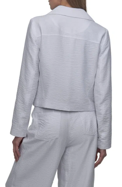 Dkny Crinkle Moto Jacket In White