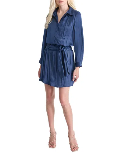 Dkny Crinkle Tie Dress In Black