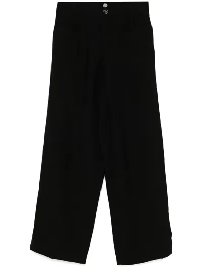Dkny Crinkled Trousers In Black