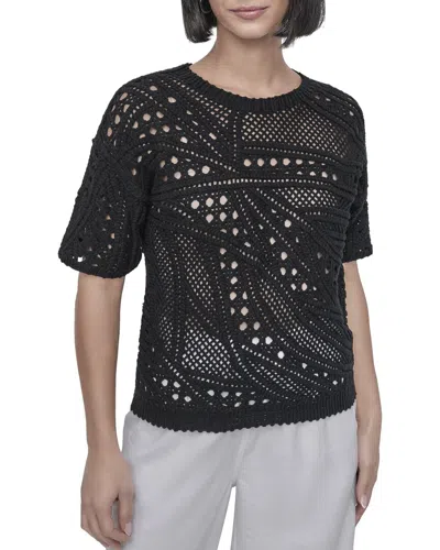 Dkny Crochet Shirt In Black