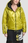 Dkny Women's Cropped Puffer Jacket In Yellow