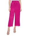 Dkny Women's High-rise Cropped Wide-leg Plisse Pants In Rasberry