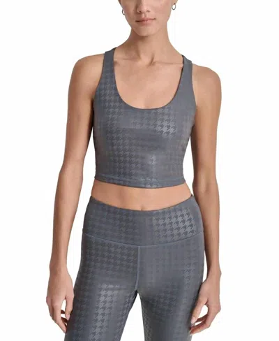 Dkny Cropped Racerback Tank In Turbulence In Multi